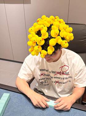 麻将惩罚搞笑弹簧夹发夹小鸡可爱小黄鸭游戏道具卡子PK台球玩具