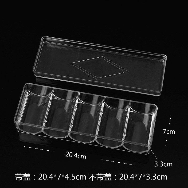 优质卡片带水晶收纳盒澳门筹码盒筹码币架子专用托盘方形家用麻将