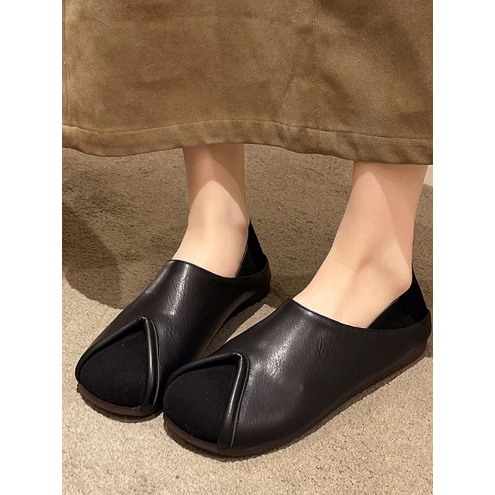 棉鞋女款冬季新款2024网红爆款软底软面毛毛鞋时尚一脚蹬豆豆鞋子