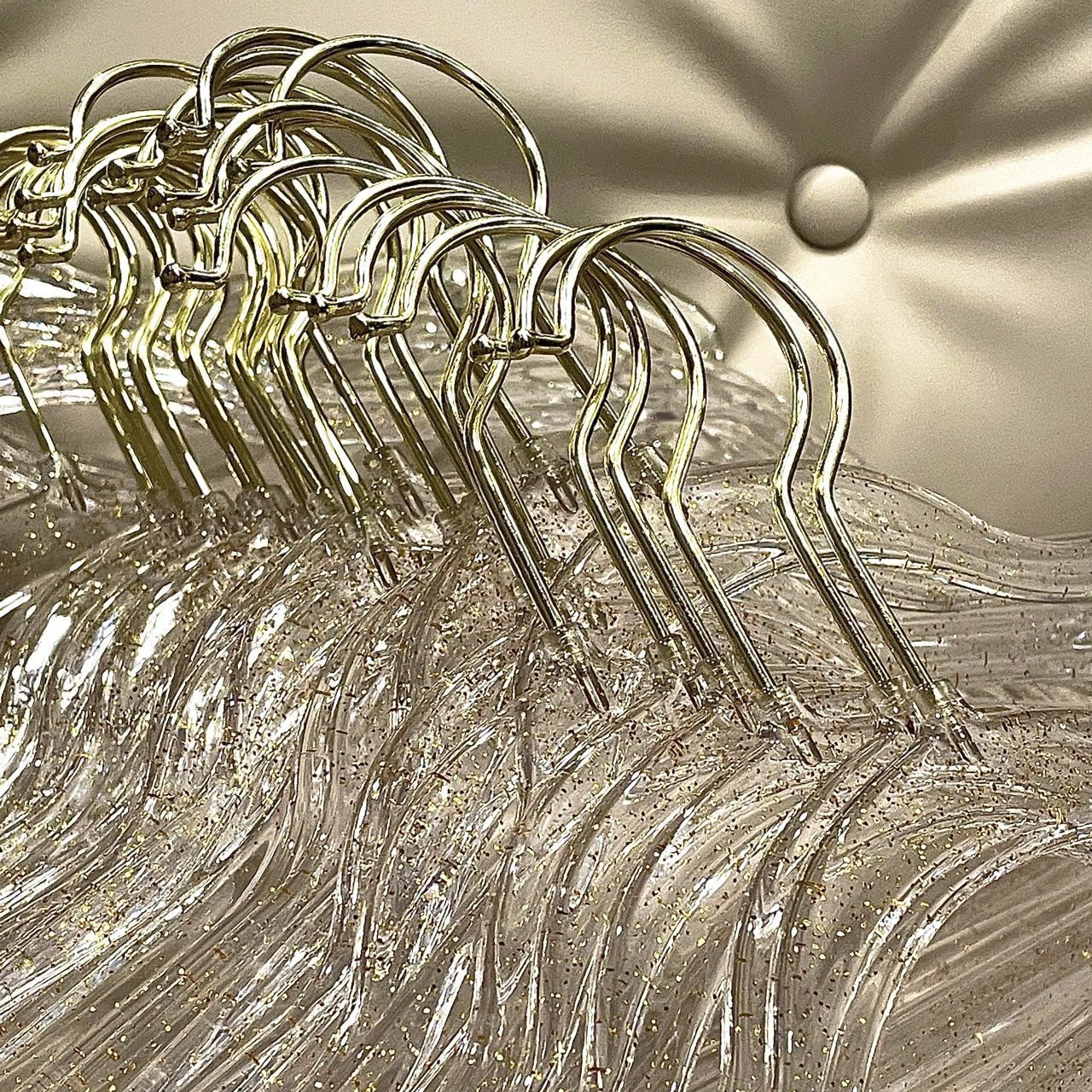 ins少女心闪粉透明亚力克衣架防滑无痕衣柜收纳神器阳台塑料衣撑