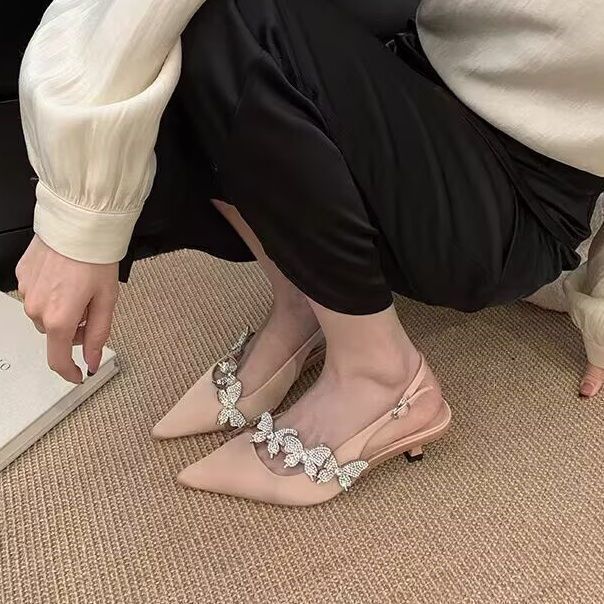 34码小个子女鞋不累脚凉拖女夏2025新款高跟鞋女款夏季配裙子凉鞋