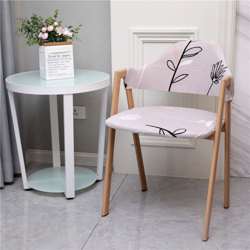 a字椅子套罩保护四季坐垫靠背扶手镂空弧形商用餐桌座实木椅子套