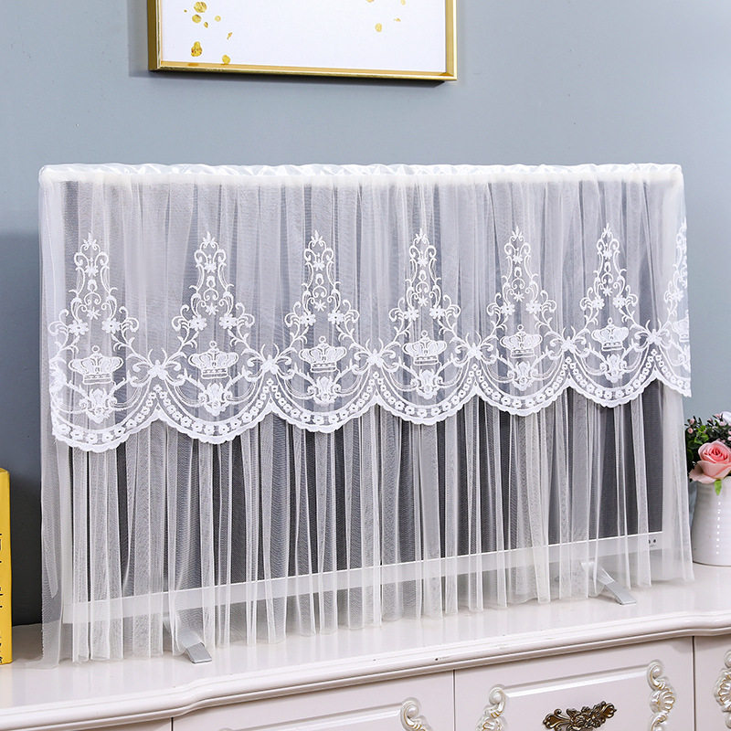 电视机防尘罩2025新款电视套开机不取85寸75寸65寸蕾丝电视防尘布