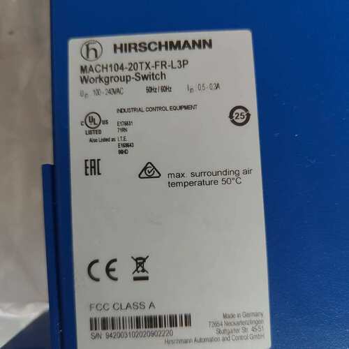 议价MACH104-20TX-FR-L3P 赫斯曼三层网管交换机