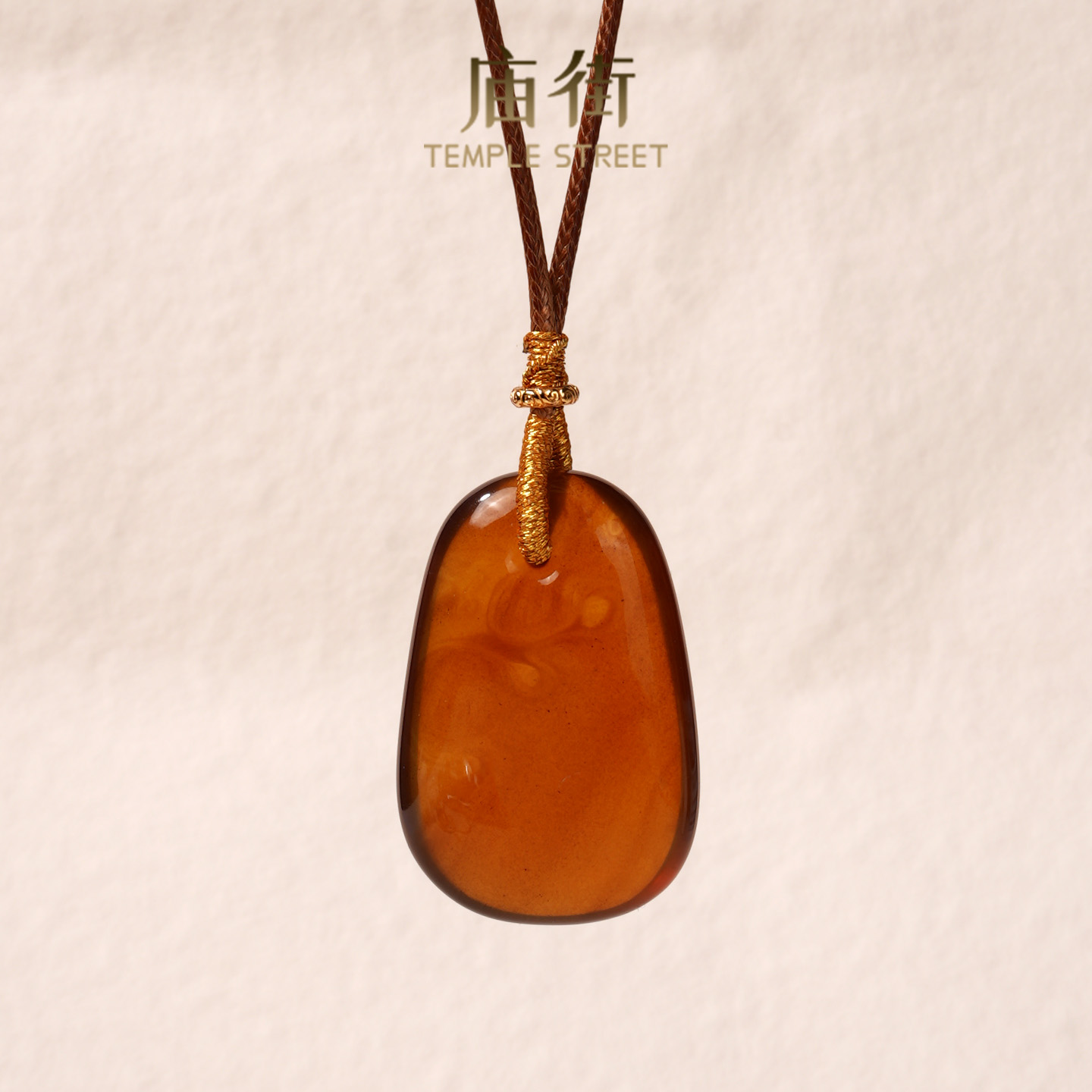 庙街珠宝琥珀无事牌吊坠（多样性发一）