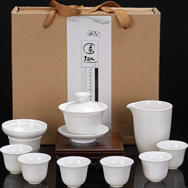 德化白瓷功夫茶具套装礼盒