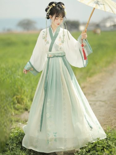 古风日常绣花汉服中国风齐腰襦裙