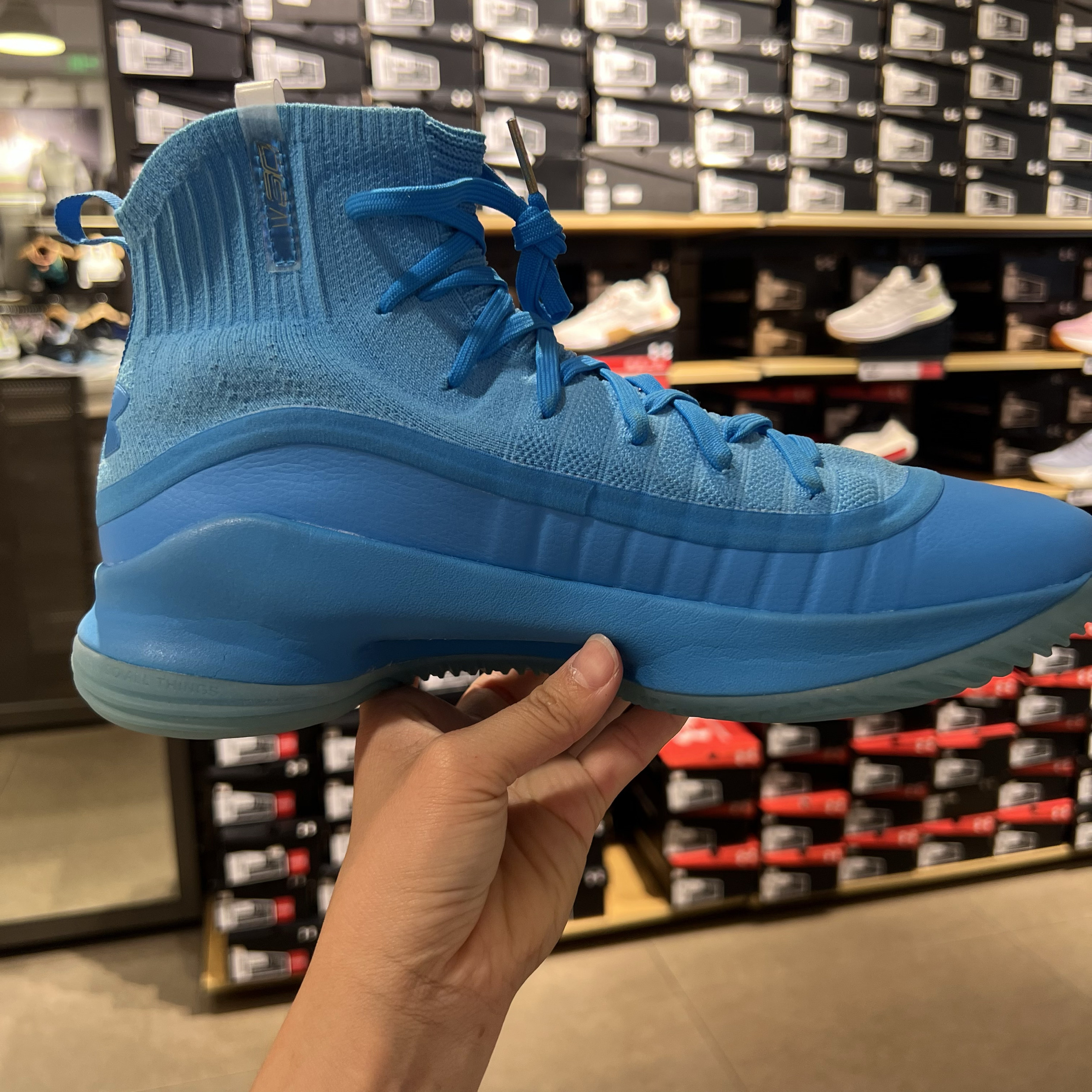 安德玛UA Curry 4男高帮篮球运动鞋防滑1298306