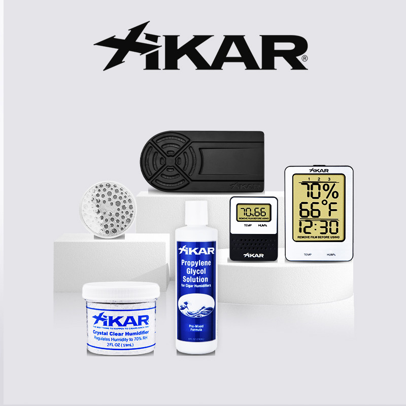 美国西卡XIKAR原装进口保湿配件雪茄湿度温湿度计加湿保湿液风扇