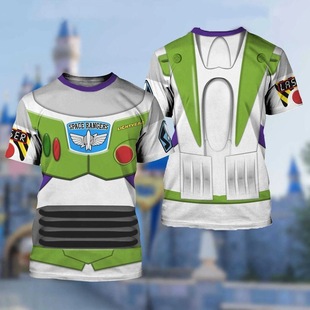 玩具总动员伍迪角色扮演3D打印T恤 男士夏季潮流速干街头休闲短袖