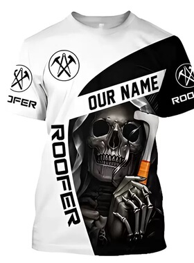 夏季时尚欧美休闲男士机械修理器3D数码印花图案亚马逊热卖新短袖