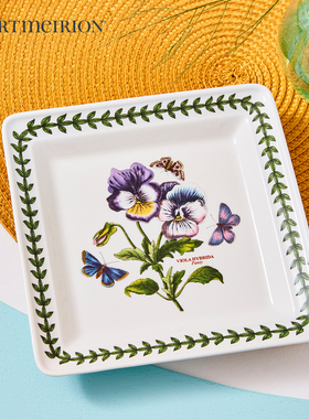 Portmeirion波特美林英国家用陶瓷盘方形盘早餐盘水果点心盘