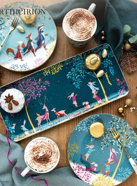 Portmeirion波特美林英国进口陶瓷餐盘下午茶点心盘单人茶壶套装