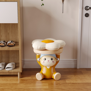可爱猫咪小凳子创意个性矮凳入户门换鞋凳门口家用客厅儿童穿鞋凳
