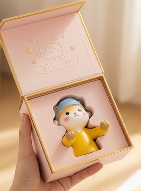 可爱卡通动物摆件礼盒装