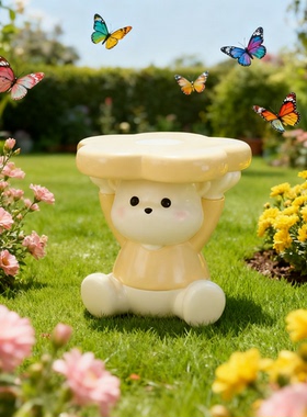 可爱小熊陶瓷花盆庭院萌宠收纳