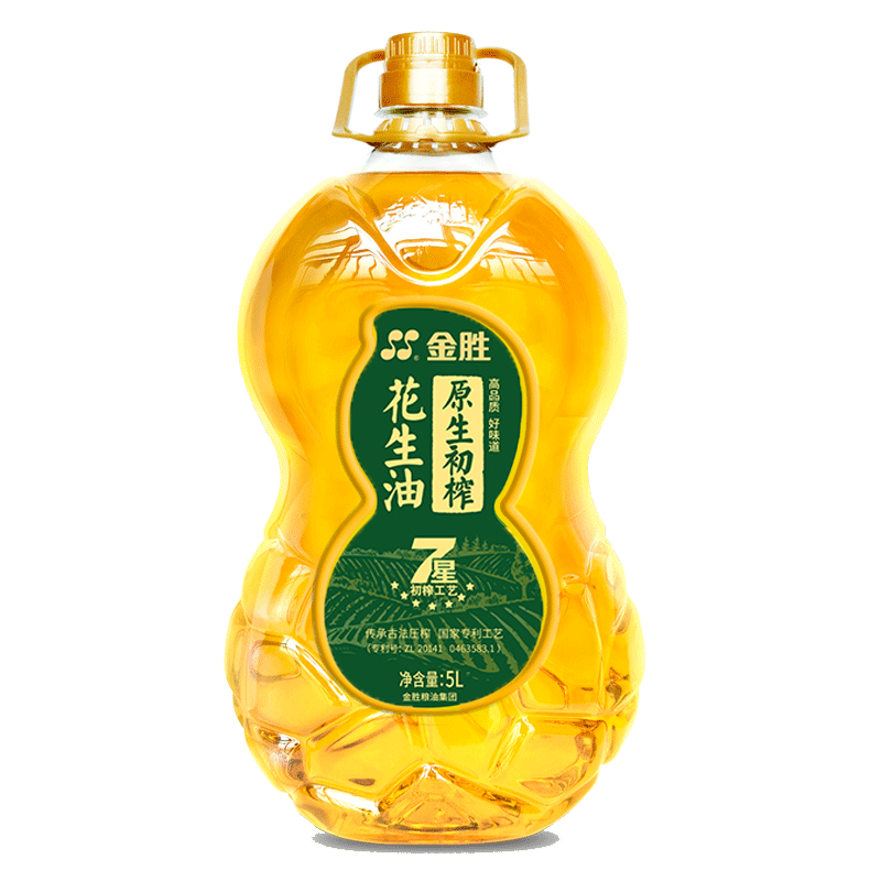 金胜初榨花生油5l家用桶装