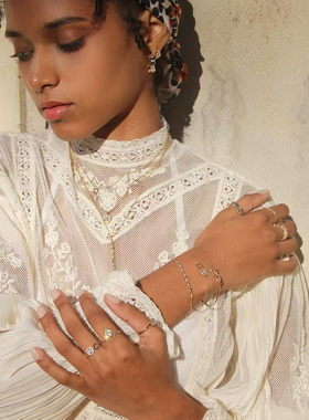 JFB法国进口闪链系列18K厚包金手链耳钉项链法式时尚简约百搭高级