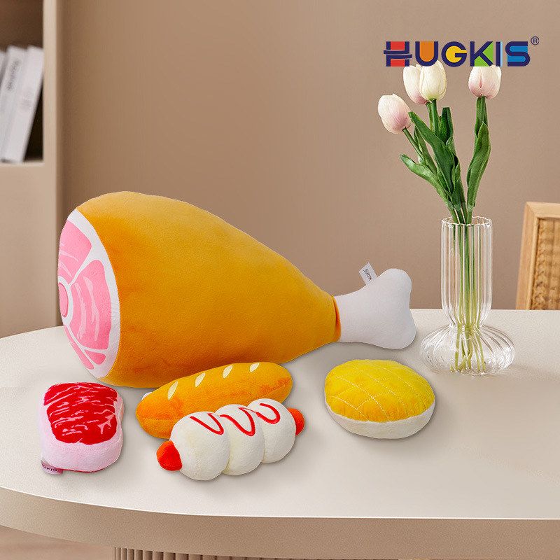 食品道具皓火腿肠奇乐毛绒玩具儿童仿真过家家礼物游戏菠萝包仔包