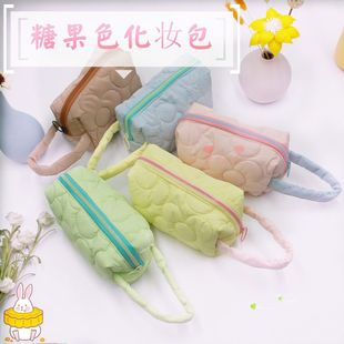 女钱包手拿收纳大容量手提多功能洗漱糖果色简约笔袋化妆包ins包