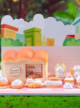 猫咪手办桌面面包萌装饰品创意