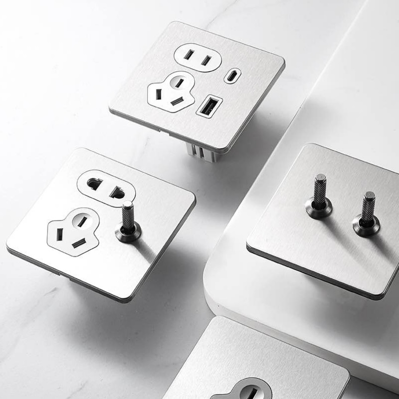 漢王不锈钢短杆拉丝亮光家用开关