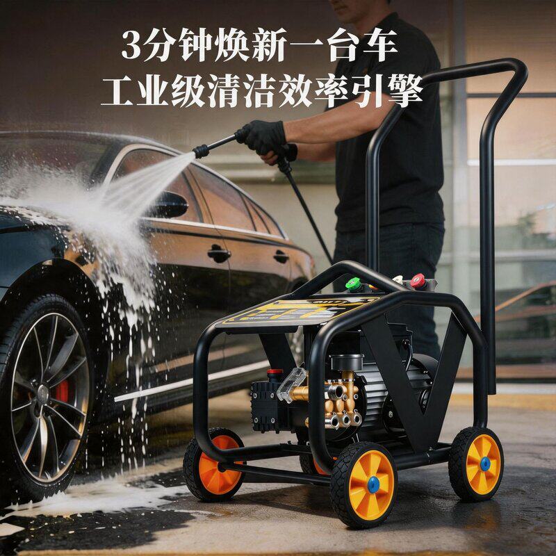 黑猫英雄大功率高压洗车机商用清洗机220v水枪水泵专用工业级强力