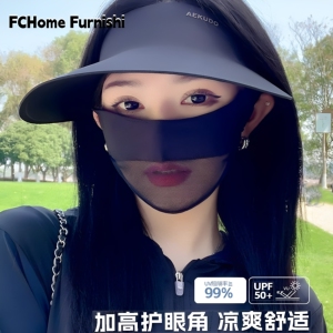 日本护眼角防晒口罩女夏季天防紫外线薄网纱高颜值2026新款面罩纱