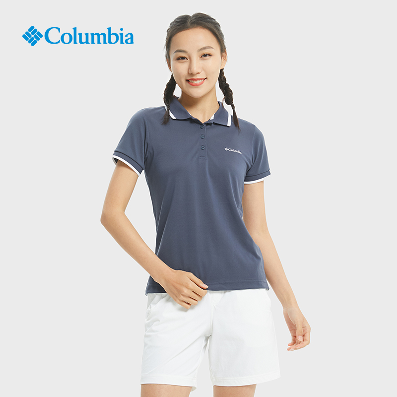 columbia哥伦比亚女子城市户外翻领polp衫休闲t恤ar1470