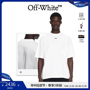 24年新款 T恤 OFF WHITE 刺绣斜条纹宽松短袖 年中5折起 男女同款