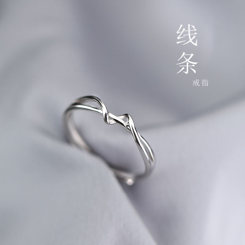 小众设计几何线条女戒指