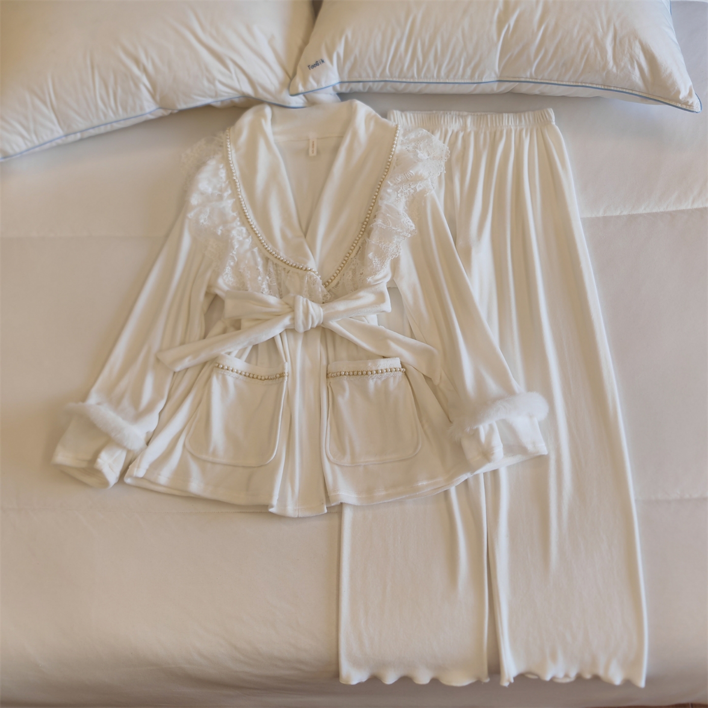 海岛绒睡衣女春秋冬季长袖家居服