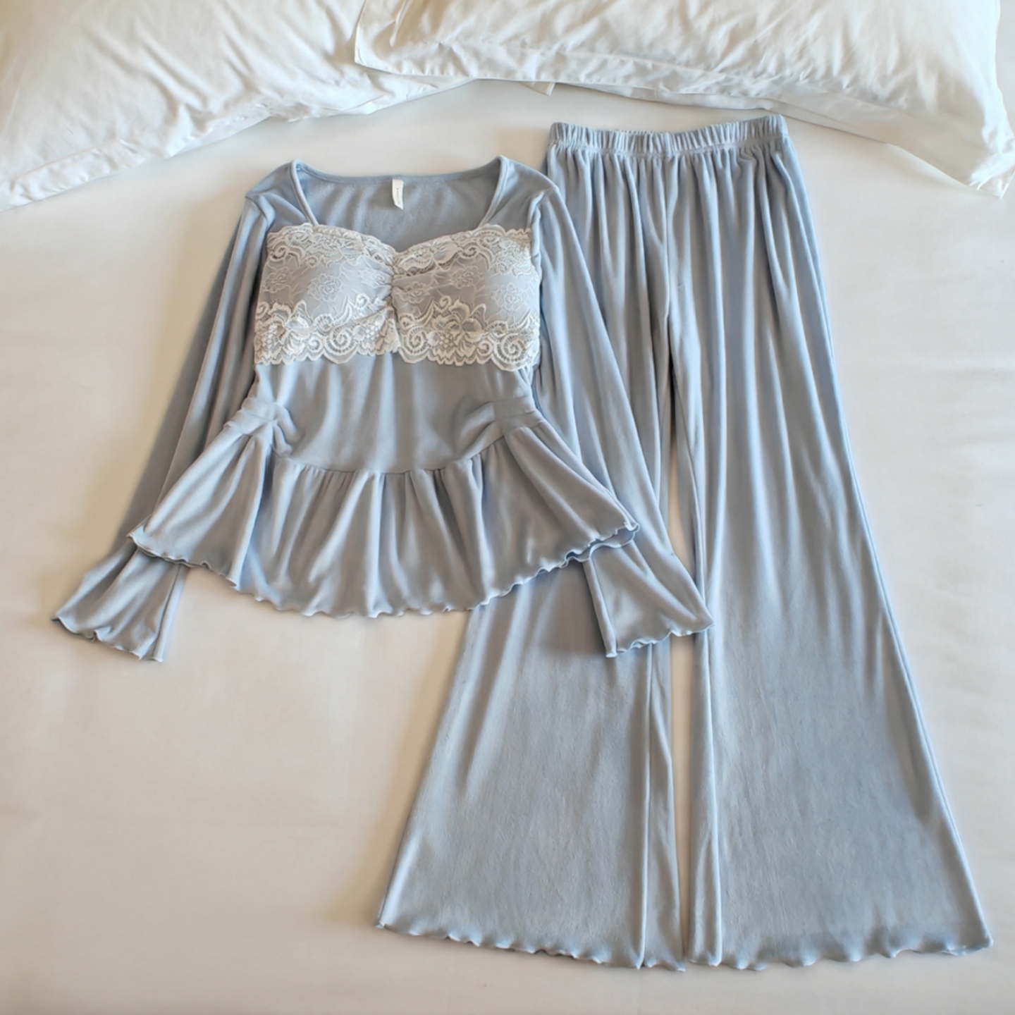 双面海岛绒睡衣女春秋冬季家居服