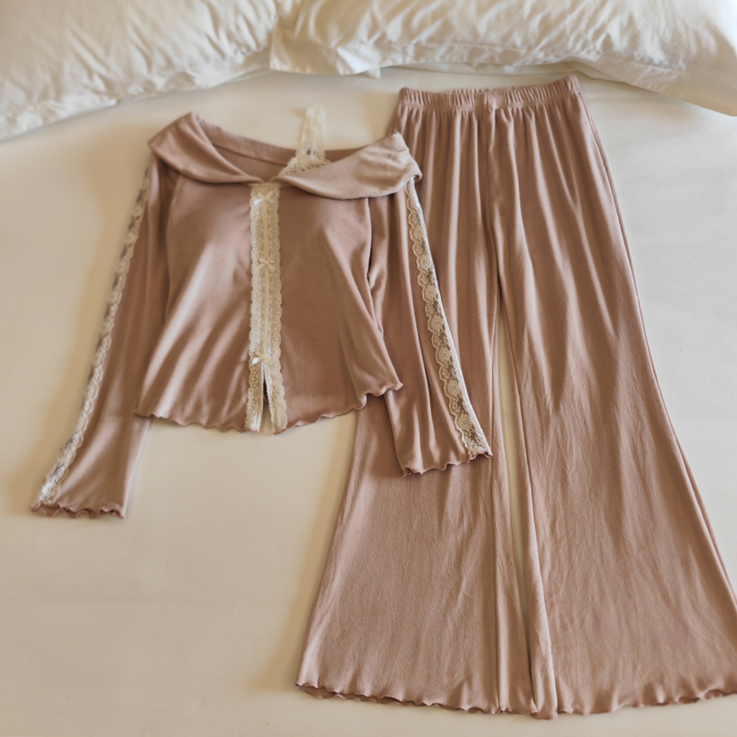 双面海岛绒睡衣女春秋冬季家居服