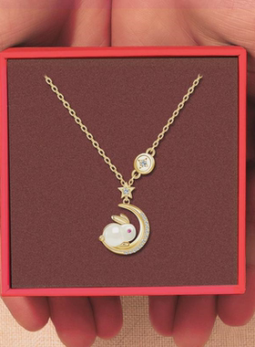 闺蜜项链女二人款学生三人生日礼物新年龙年友谊儿童兔子玉兔吊坠