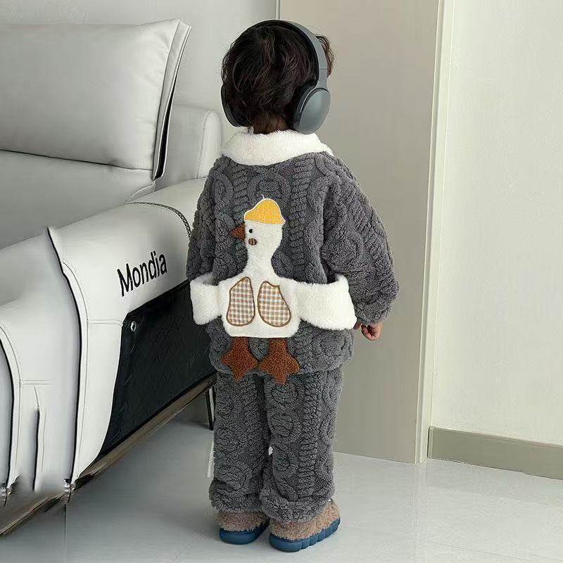 男童睡衣套装秋冬季法兰绒男宝宝保暖男孩秋冬款儿童法兰家居服,童装/婴儿装/亲子装,家居服套装,淘宝优惠券,粉丝福利购,淘宝优惠卷