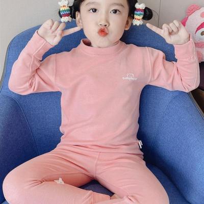 秋冬季儿童无骨秋裤内衣秋衣保暖全棉套装德绒男童女孩家居服套