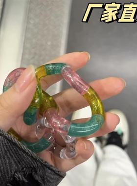 扭扭乐百变tangle玩具水晶透明变形绳缠绕解压发泄创意玩具手把件