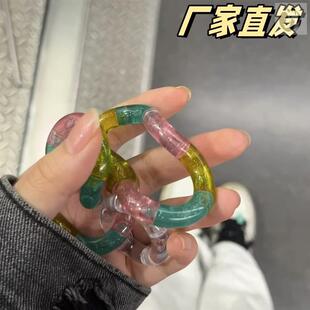 扭扭乐百变tangle玩具水晶透明变形绳缠绕解压发泄创意玩具手把件