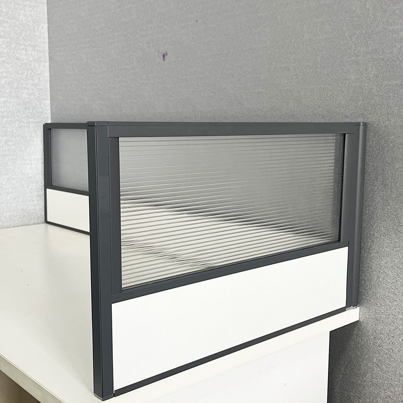 桌面屏风挡板防摔护栏铝合金隔音办公隔断玻璃隔断定制