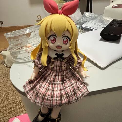 O.b.11娃衣P9学院风格子连衣裙