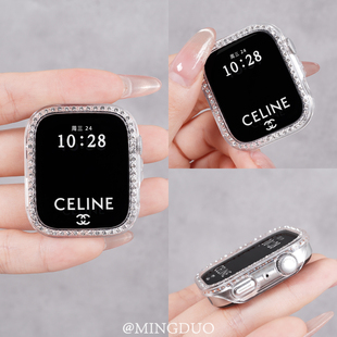 新款亮钻保护壳适用华为手表FIT4保护套watchFIT3手表壳FIT4pro表带watchfit4智能女保护膜fit表壳膜透明表套