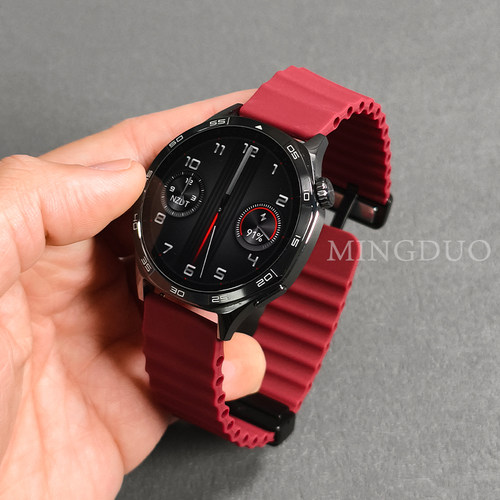 鸣铎Huawei/华为酒红款硅胶表带