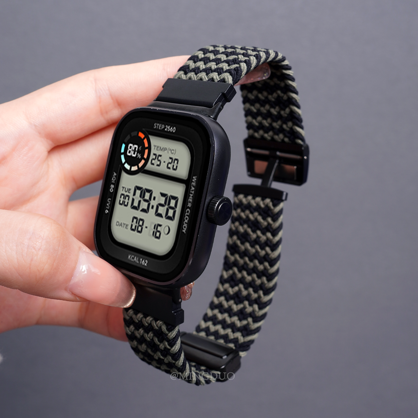 适用红米watch5手表redmiwatch4表带编织尼龙小米手环9Pro新款腕带智能8Pro表链磁吸扣男女生夏季运动替换带