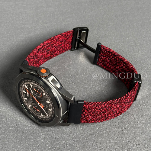 鸣铎MIUI/小米黑砂红款编织表带