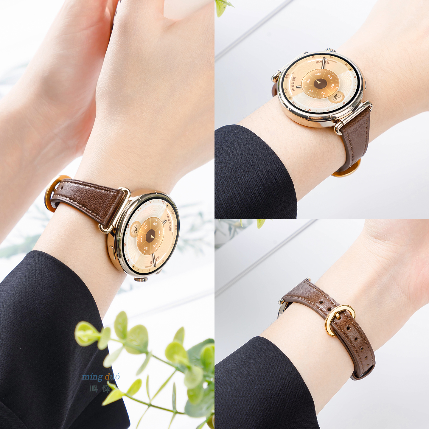 适用OPPOWatchX2mini真皮手表带