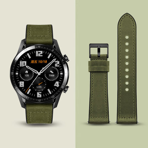 鸣铎Huawei/华为GT4/3疯马皮表带