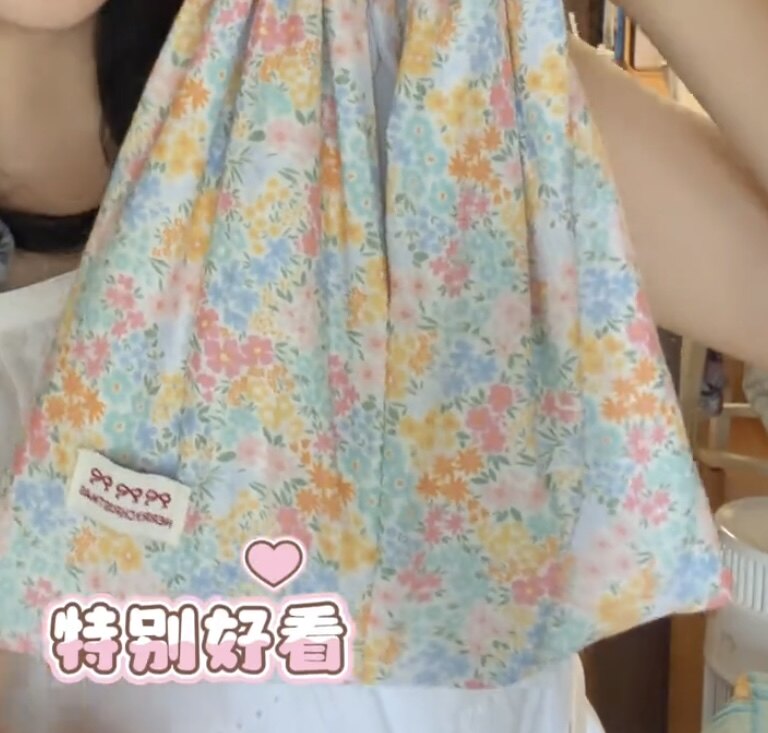新款法式碎花包单肩蝴蝶结薄款印花单肩包百搭女士高颜值包包