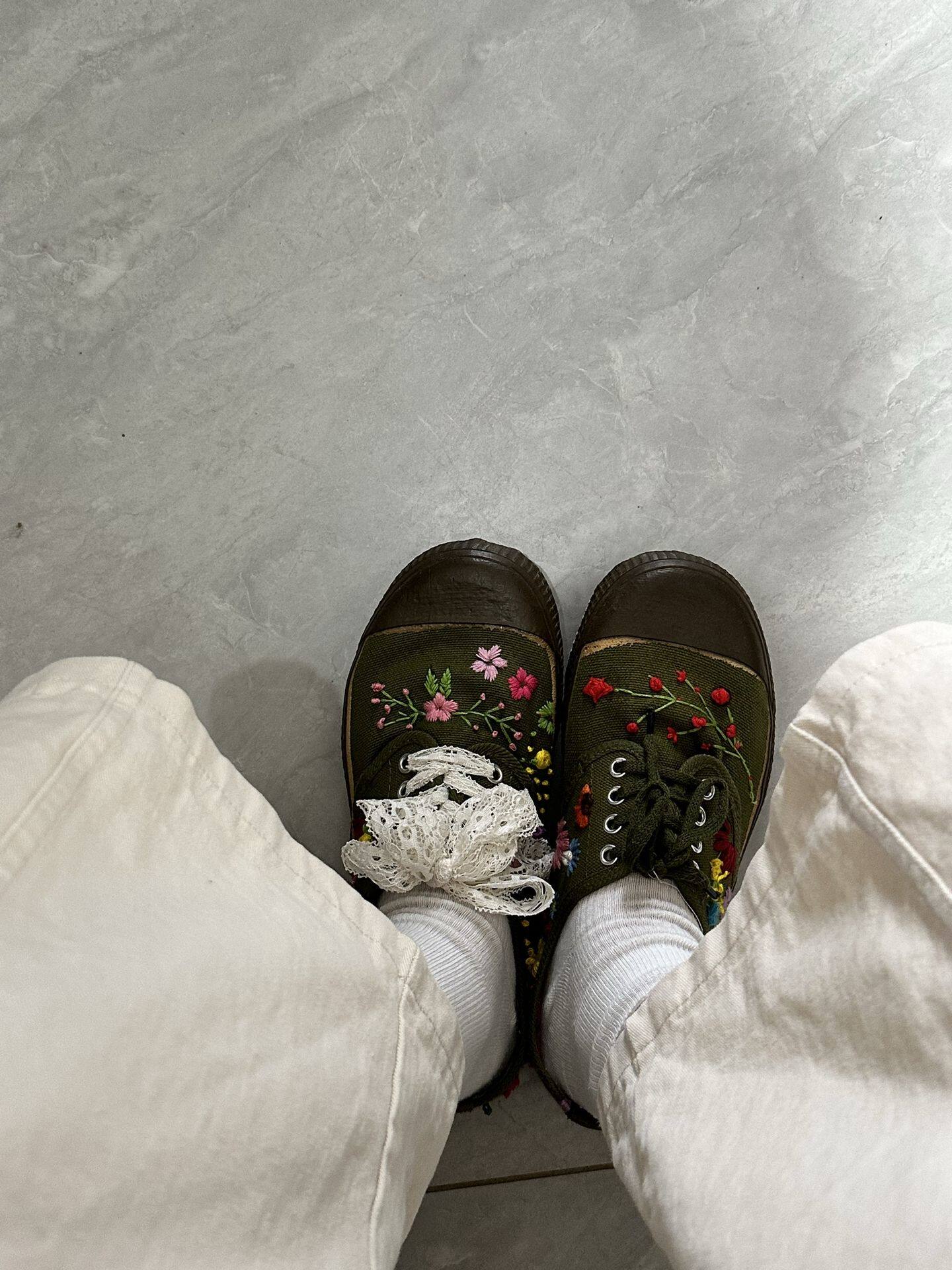 新款老北京布鞋女绣花鞋休闲懒人鞋一脚蹬超轻养脚亚麻透气大头鞋