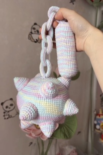 纯手工钩织流星锤吃我一锤成品个性挂件创意玩具钩织成品